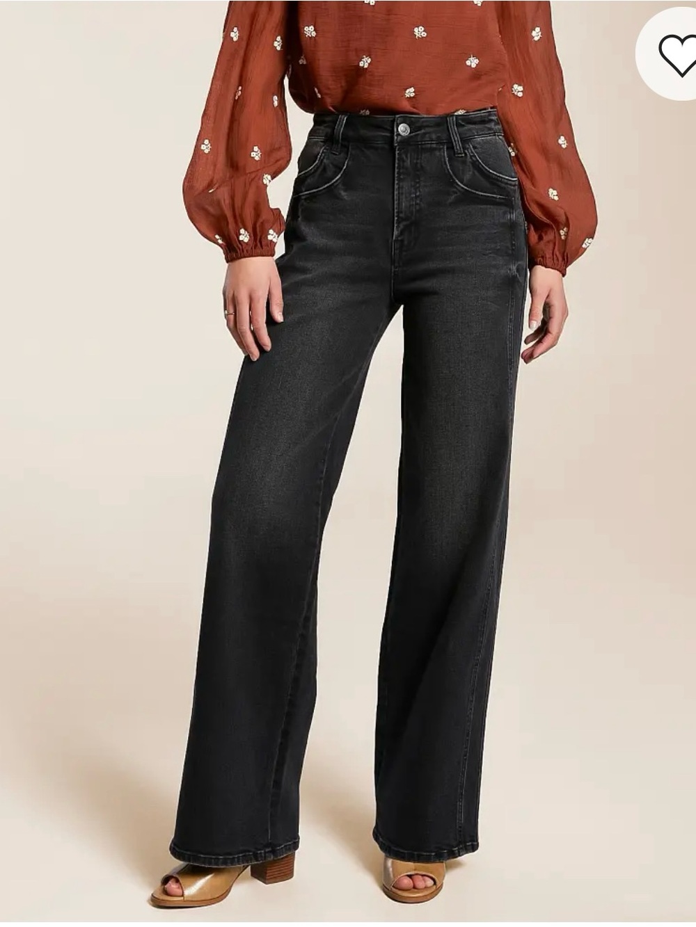 High-Rise Wide-Leg Jeans in Black - Women's Wide Leg